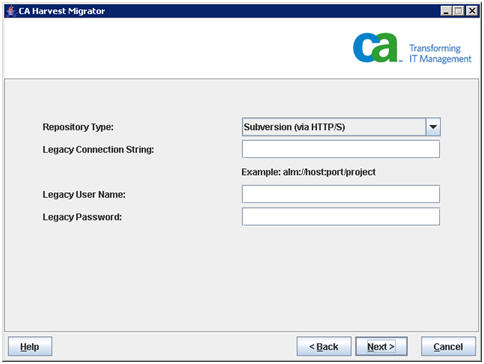 CA Harvest Migrator GUI